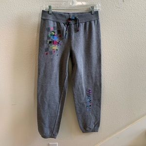 disney parks girls grey sweatpants mickey XL